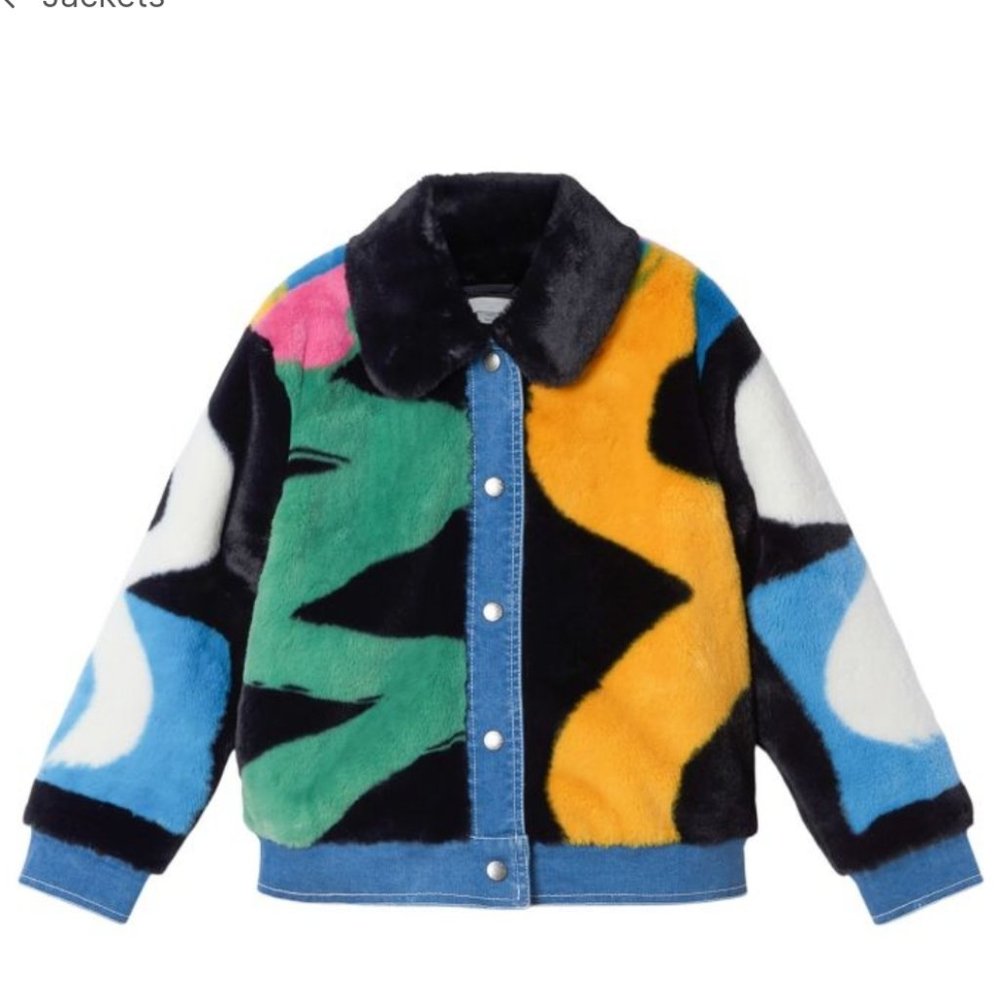 Stella McCartney Kids Faux Fur Denim Jacket